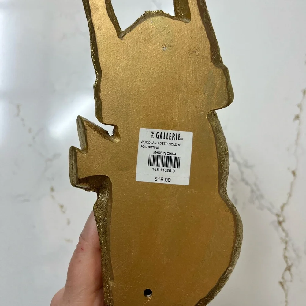 Z GALLERIE WOODLAND DEER GOLD 8